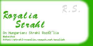 rozalia strahl business card